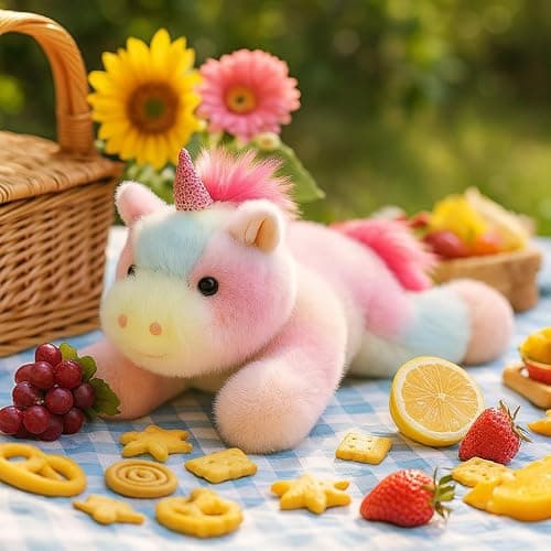 Mushymallow Adorable Rainbow Unicorn Stuffed Animal Soft Unicorn Plush Toy Cute Birthday Gifts for Boys Girls Kids Toddlers thumbnail 4