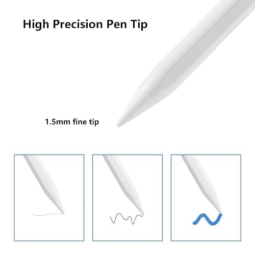 Stylus Pen for iPad A16 11th 10th 9th 8th 7th 6th Generation, iPad Pro 12.9 11 13 inch M4, iPad Air M3 M2 5th 4th 3rd Gen, iPad Mini A17 Pro 7 6 5, for Apple Pencil Pro 1st 2nd Gen Alternative (White) thumbnail 5