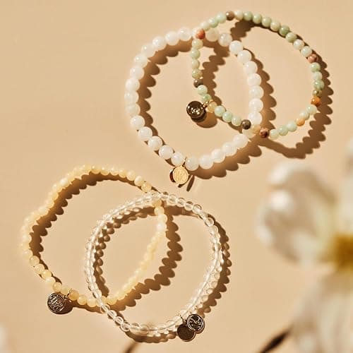 Wendy Kleiner Crystal Bracelet and Crystal Bracelet Stack – Healing Stone Beads – Small Size Beads - Spiritual Energy Jewelry – Elastic, Unisex, Gift-Ready thumbnail 4