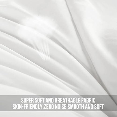 All Season Comforter King Size White,Thick Comforter for Night Sweats,Down Alternative Comforter,Duvet Insert with 8 Corner Tabs, Winter Warm Quilts Hotel Collection Reversible Fluffy Hypoallergenic thumbnail 6