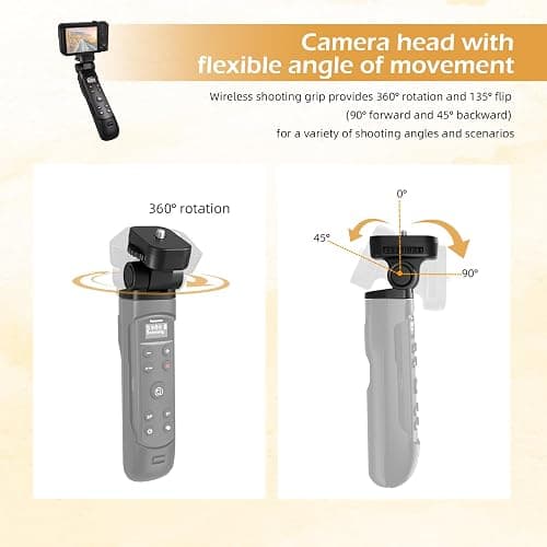 (Auris) for Sony Tripod Wireless Shooting Grip with Shutter Release - Mini-Tripod with Rechargeable Remote Control for ZV-E10/ZV-E1/ZV-1/ZV-1F/RX100 VII/RX0 II/A6700/A6400/A6600/A7 III/FX3/FX30 - for Vlogging thumbnail 7