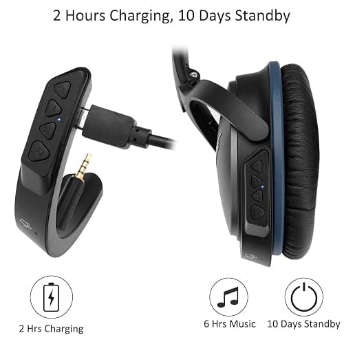 YOCOWOCO Upgraded aptX Wireless Bluetooth Adapter for Bose QuietComfort 25 QC 25Headphones with Mic/Volume Control, Black thumbnail 5