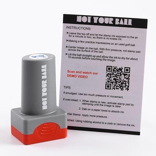 Golf Ball Stamp, Golf Ball Stamper, Reusable Self-Inking Golf Ball Stamp Marker to Identify Golf Balls, Golf Gift Golf Accessories for Men and Women Golfers thumbnail 3