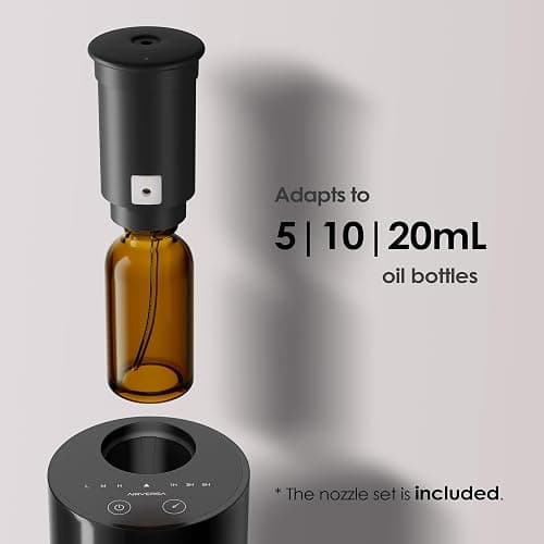 Waterless Essential Oil Diffuser Starter Kit with 30mL Hotel Scent Fragrance Oil Inspired by Ritz-C., Battery Operated Mini Scent Air Machine Portable Diffuser for Home Car Office, Black AN6 thumbnail 7