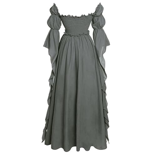 Vibsion Medieval Renaissance Costume Dress Regency Dresses for Women Victorian thumbnail 4