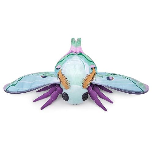 lilizzhoumax Luna Moth Plush Toy Soft Realistic Simulation Moth Stuffed Animal Plushies Toys Gifts Doll for Kids Insect lovers Boys and Girls Home Decoration Green 10.62inch thumbnail 7