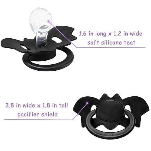 LittleForBig Bigshield Generation-II Adult Sized Pacifier - Baby Bat Pacifier Black thumbnail 6