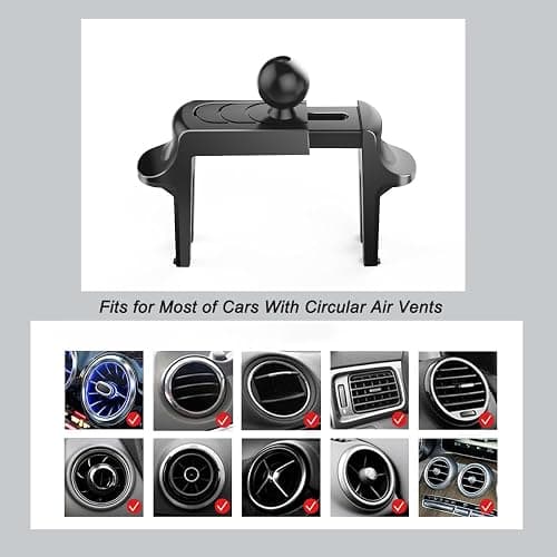 szyuchen Car Cell Phone Holder Mount for Ford Mustang Ecoboost GT Premium Shelby GT 350 500 Shelby GT500 V6 (Not for Mach E) 2015-2023 Accessories Circular Air Vents Cellphone Mobile Phone Stand thumbnail 8