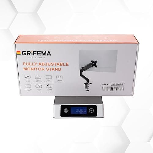 GRIFEMA GB2003-1, Support Ecran PC Moniteur de 13-32 Pouces, Bras Ecran PC VESA 75x75-100x100 MM, Rotation à 360°, Réglable en Hauteur, Charge Maximale de 9 KG, Noir thumbnail 10