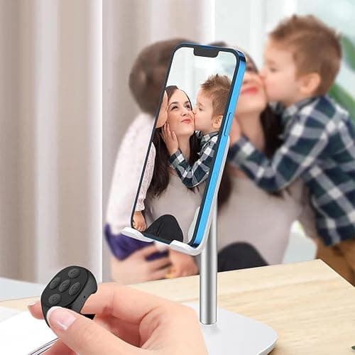 Fingertip Wireless Bluetooth Remote Control, Scrolling Ring Remote Control for TikTok, Phone Bluetooth Scroller Remote, Rechargeable Fingertip Camera Remote Scroll Ring for iOS/Android/Ipad (White-A) thumbnail 2