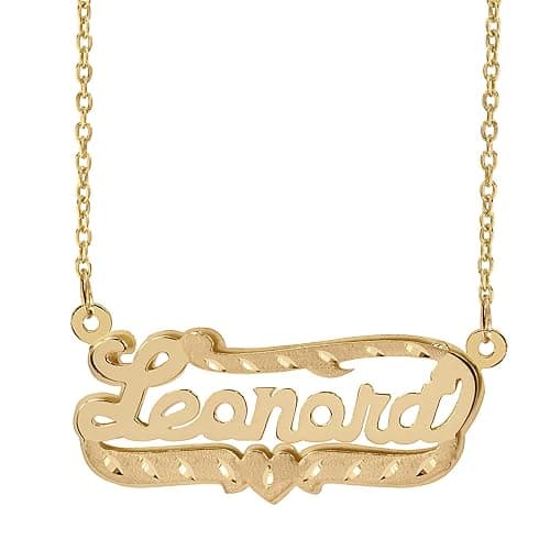 JAY AIMEE Elegant Designs 14K Gold Sterling Silver Personalized Script Nameplate Necklace - Single Nameplate Necklace - Customizable Handcrafted Jewelry for Women, Customized Name Word Necklace - Image 1
