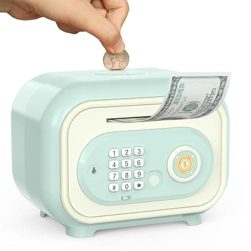 Piggy Bank for Kids, Piggy Bank Girls & Boys Toys for 5 6 7 8 9 10 11 12 Year Old Girl Birthday Gifts, Electronic ATM Money Saving Box Cash Coin Can, Christmas Gifts for Kids Age 6-8 8-12 Girl Boy - Image 1