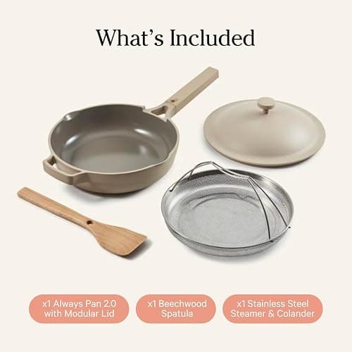 Our Place Always Pan 2.0-10.5” (2.6 Qt) Nonstick, Toxin-Free Ceramic Cookware | Patented 10-in-1 Aluminum Frying & Sauté Pan | Safe for Oven, Induction & All Cooktops up to 450°F | Steam thumbnail 3