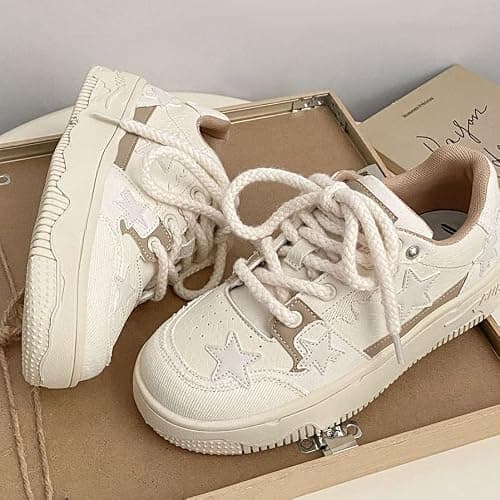 Star Shoes Walking Sneakers for Women - Chunky Platform Y2K Aesthetic Cute Stars Comfort Support US 4-8 thumbnail 6