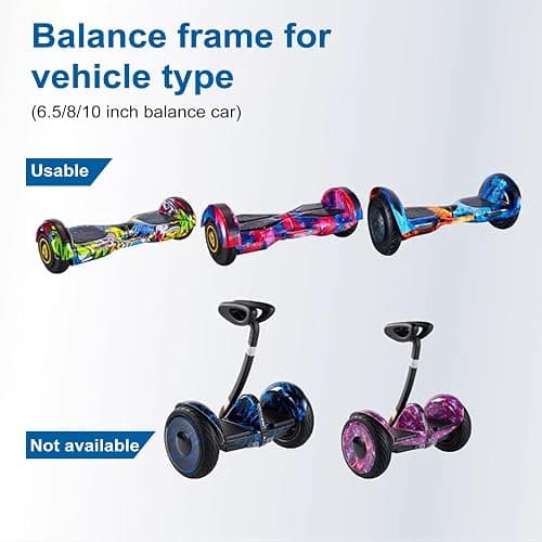 YOXIER Hoverboard Go Kart,27"-39" Adjustable Length Hoverboard Attachment,Hover Board Go Kart Accessory w/Comfortable&Sturdy Seat,Go Cart Compatible with 6.5” 8” 10” Hoverboard for Kids & Adult thumbnail 7