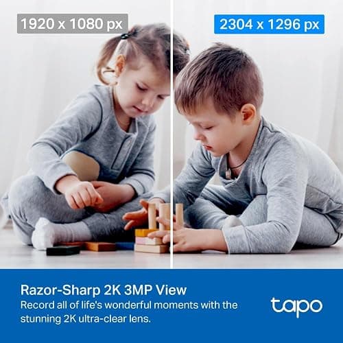 Tapo C210 2K 3MP Pan/Tilt Indoor Security Camera Pet Camera House Security | CCTV Camera, Dog Cat Camera, Baby Camera, 360° View, No Monthly Fee, Night Vision, AI Motion Detection, Two-Way Audio, Alexa thumbnail 5