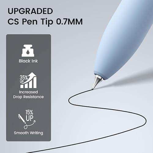 JIMMIDDA 8Pcs Black Gel Pens - 0.7mm Medium Point Black Ink Pens | Smooth Writing - Quick Drying Retractable Pen for Men Women (Morandi - 8Pcs) thumbnail 3