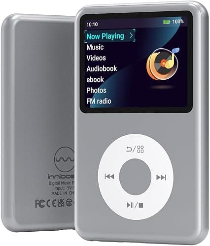 Mp3 Player with Bluetooth Y1 Portable Music Digital Players Supports Playlist Audiobook Video Nice Gadget for Kids Silver - Image 1