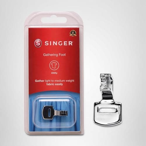 SINGER | Gathering Presser Foot for Low-Shank Sewing Machines, Simutaneously Trims & Hems Edges, Zig-Zag and Over-Edge Stitches - Sewing Made Easy thumbnail 9