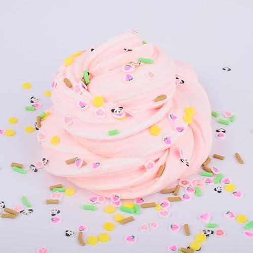 Pink Peach Butter Slime Kit, with Fun Panda Slime Add Ins, Soft Non-Sticky, Scented Slime Kit for Kids, Birthday Gifts for Boys & Girls, Classroom Rewards, DIY Stress Relief Toy (300 ml) thumbnail 7
