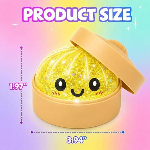 Light Up Squishy,Glowing Squishies with Mystery Box ,Sensory Stress Dough Ball Squeeze Toys for Stress Relief ,Soft Squeeze for Stretchy Desk (Yellow) thumbnail 2