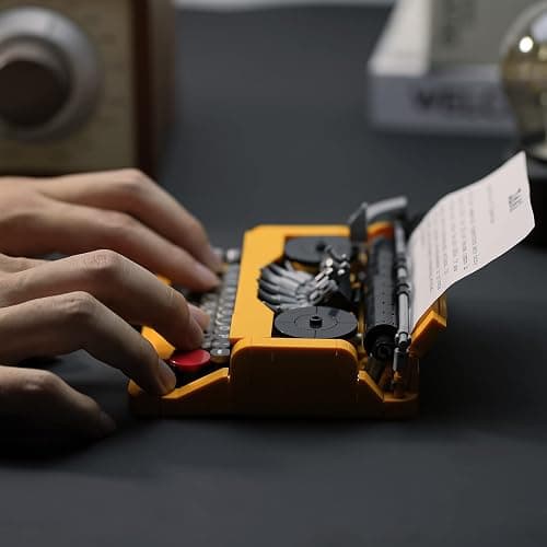 ENJBRICK Typewriter Building Set Compatible with Lego for Adults,Ideas Cute Building Toys for Girls 8-14 Years,Christmas Toys for Kids thumbnail 2
