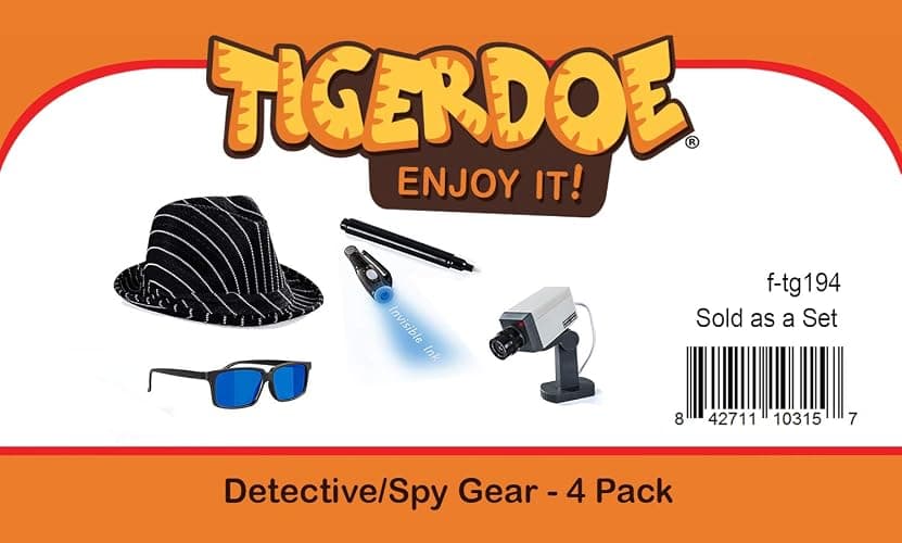 Tigerdoe Detective Costume - Spy Gear for Kids - Dress Up - Spy Costume Accessories (4 Pc) thumbnail 6