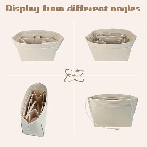 Organizer Insert For Longchamp Women Purse For Long Champ Bag Le Pliage organizer Medium 030beige-M thumbnail 6
