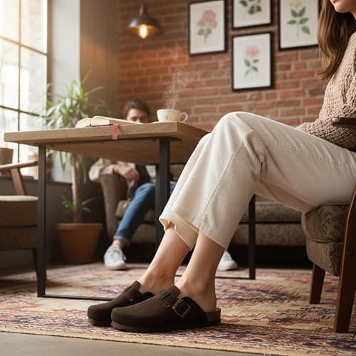 CUSHIONAIRE Hana - Genuine Leather Suede Classic Clog Womens Shoes - Slip On Mule Comfortable Shoes for Women thumbnail 3