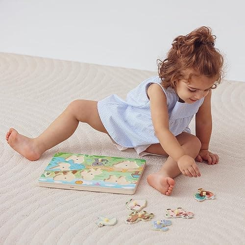GRINNNIE Farm Animals and Vehicles Sound Puzzle (15 PCS) - Wooden Toddler Peg Puzzle Toys with Sound Effects for 3 4 5 Years Old, Birthday for Girls Boys thumbnail 2