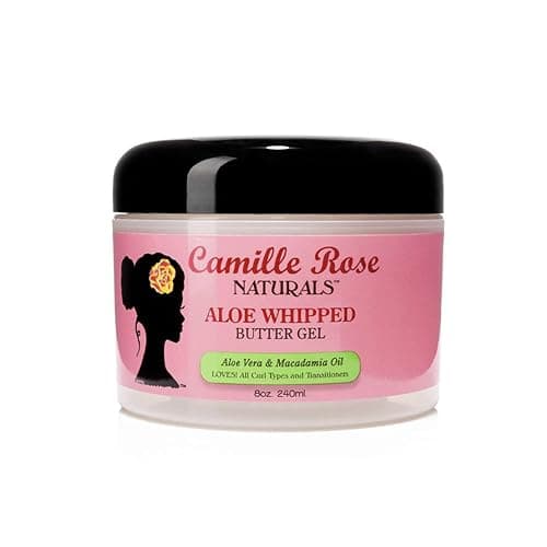 Camille Rose Aloe Whipped Butter Hair Styling Gel, with Aloe Vera and Macadamia Oil for Moisture and Light Hold, for All Hair Types 8 oz - Image 1