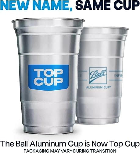 Top Cup by Ball – 20 Ounce, 30 Count, Reusable Aluminum Party Cups | Cold-Holding, Recyclable, Made in USA thumbnail 2
