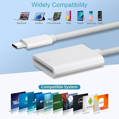 USB C SD Memory Card Reader, Type C Camera Adapter Trail Viewer for iPhone 17/ iPhone 16/15/ iPad MacBook/Air/Pro iMac/Samsung Galaxy Android thumbnail 6