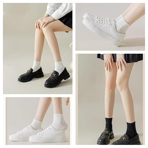 NevEND 6 Pairs Women's Mini Crew/Ankle Cotton Athletic Socks with Thick Cushioned 9-11 thumbnail 2