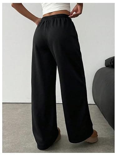 RoseSeek Girl's Baggy Sweatpants Elastic High Waisted Wide Leg Pants Athletic Sweat Pants Trousers thumbnail 2