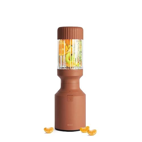 The Beast Mini Blender | Mini Countertop Kitchen Blender | Blend Smoothies and Shakes, Dressings, Sauces, Dips | Straw Cap and Straws Included | 600W (Terra) - Image 1