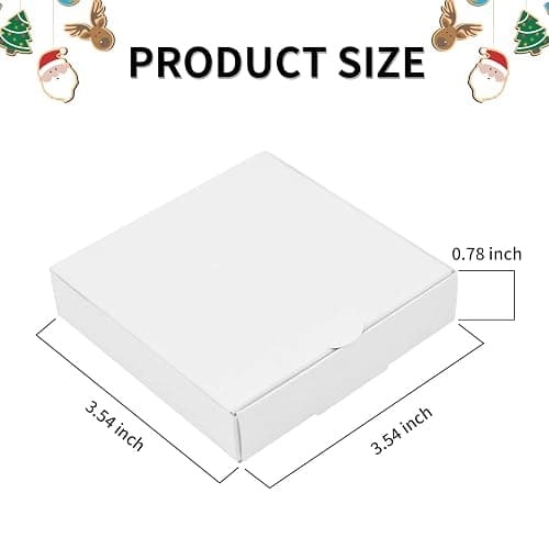 WANGDEFA 50 PCS 3.5 x 3.5 Inch Mini Pizza Boxes Square Cardboard Mini Pizza Box for Celebrations Party Favors Christmas Birthdays Valentines Day Weddings thumbnail 3
