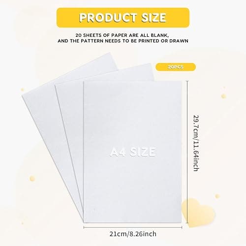 10 PCS A4 Stick and Stitch Embroidery Paper, Water Soluble Stabilizer for Embroidery, Blank Water Soluble Embroidery Paper, Printable Transfer Paper for Hand & Embroidery Machine, 8.3"x11.7" thumbnail 7