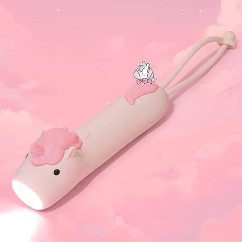 CoolGift Mart Kids Silicone Flashlight, Dimmable Flashlight for Toddlers Kids Boys Girls, Rechargeable Hanging Night Light for Camping, Night Walks and Home Use, Fun Animal Themed Portable Torch - Image 1