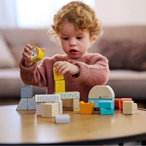 HABA Wooden Building Blocks Animal Parade - 25 Piece Wooden Toddler Toy Set for Ages 1-3 - Stacking Toys & Wood Blocks for Kids 2-4 Years, Made in Germany thumbnail 4