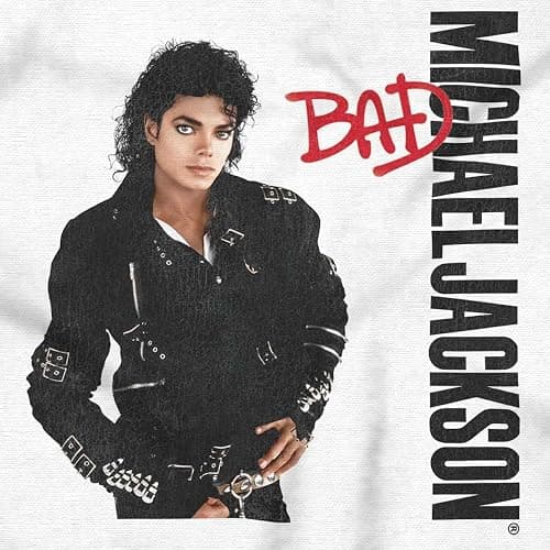 Michael Jackson Bad Album Cover Graphic T Shirt Men or Women thumbnail 4