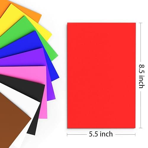Do²ping Foam Sheets Crafts, 8.5x5.5 Inch 10 Colors Craft Foam Paper for Crafts Project Scrapbooking DIY Cosplay (10 Sheets) thumbnail 3