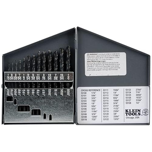 Klein Tools 53002 Regular-Point Drill-Bit Set, 13-Piece, Made in USA thumbnail 9