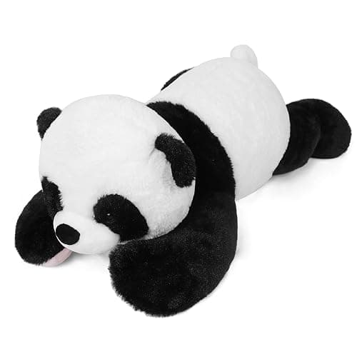 JellyMallow 5 lbs 24" Weighted Stuffed Animals Panda Plushie Pillow | Cute Panda Weighted Plush Pillow Giant Bear Stuffed Animal for Kids Adults thumbnail 5