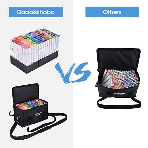 Dabo&Shobo 120 Colors Alcohol Drawing Markers, Dual Tip Art Markers, Fine & Chisel Tip, Chisel Coloring Marker For Adult Coloring thumbnail 4
