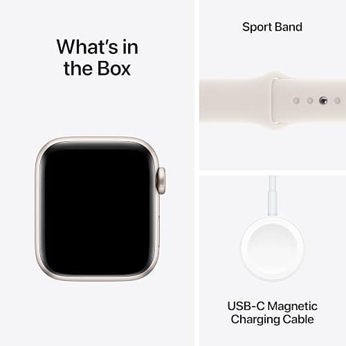 Apple Watch SE (2nd Gen) [GPS 40mm] Smartwatch with Starlight Aluminum Case with Starlight Sport Band S/M. Fitness and Sleep Trackers, Crash Detection, Heart Rate Monitor, Retina Display thumbnail 6