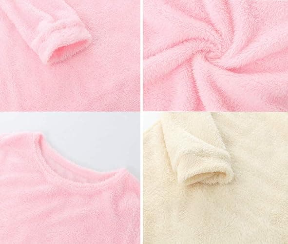 LemonGirl Women's Fashionable Long Sleeve Pullovers Loose Fluffy Fuzzy Jumper Sweater thumbnail 5