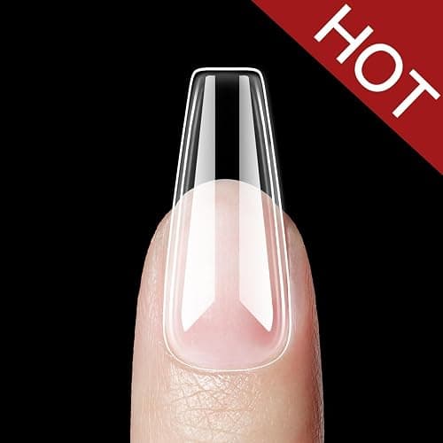 Beetles Gel Nail Kit Easy Nail Extension Set with 500Pcs Nail Tips Coffin Shape 5 In 1 Nail Glue Base Gel and Innovative Led Lamp Easy Diy Nails Art Home Gelly Tips thumbnail 9
