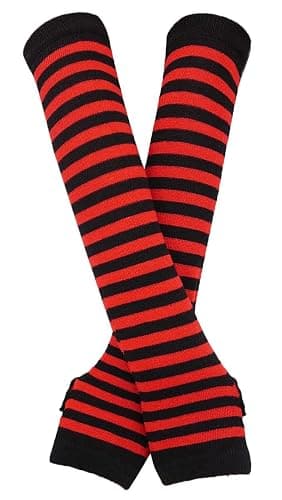 HAPEE Punk Gothic Rock Long Arm Warmer Fingerless Gloves - Image 1