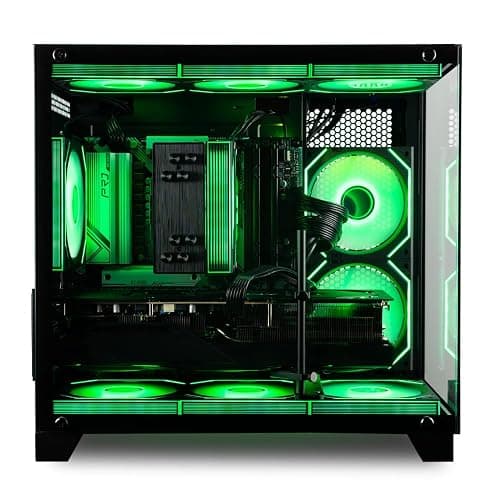 Panorama Gaming Desktop PC (NVIDIA RTX 5060 Ti 8GB, AMD Ryzen 7 5700X Processor, 32GB DDR4 RAM, 2x512GB NVMe SSD, WiFi 6E, HDMI + DP, Windows 11 Pro) Best 2025 RGB Prebuilt Tower Computer for Gamers thumbnail 5